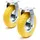 Wiltec Bockrollen Set 2x Ø225mm bis max.100 kg Gelb