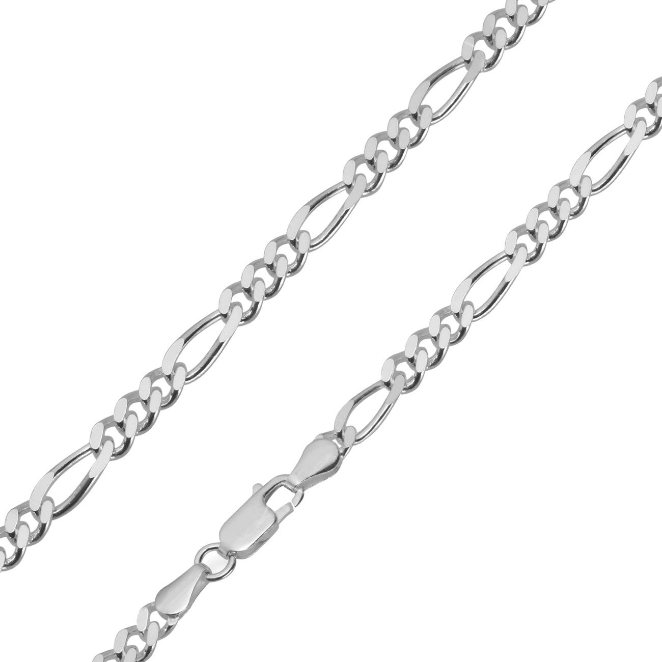 trendor 85925 Halskette für Herren 925 Sterlingsilber Figaro-Kette, 50 cm