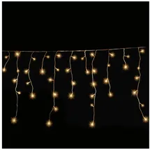 Gartenpirat LED-Eisregen-Lichterkette mit Flashing-Effekt Lichterkette LED warmweiß : 4,2 m 168 LED-Lichterkette außen innen Timer Flash-Effekt