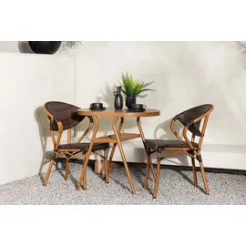 venture home Abrantes Gartentisch 80 x 80 x 0 cm Braun