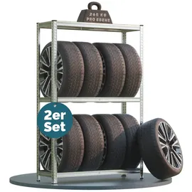 monzana Reifenregal 2er-Set 180x120x40cm verzinkt 795kg