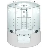 AcquaVapore Dampfdusche Whirlpool Dusche Duschkabine K60-WS-TH-EC 140x140cm 2K Scheiben Versiegelung
