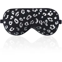 100% Silk Sleep mask with Adjustable Strap,Comfortable and Super Soft Eye mask Ultimate Sleeping aid,blindford silverleopard