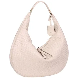 ABRO Schultertasche Leather Piuma Weaving Hobo Bag Nana L Beige