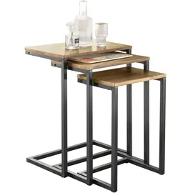 SoBuy Satztisch FBT102 beige 3er Set