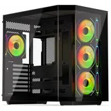 Krux Empero Tower-Gehäuse - schwarz, Tempered Glass x 2)