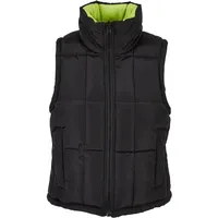 URBAN CLASSICS Reversible Cropped Puffer Weste Black / Frozen