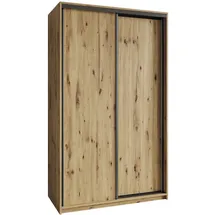 masseno Schwebetürenschrank NISSE 120 x 205 x 60 cm Braun