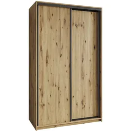masseno Schwebetürenschrank NISSE 120 x 205 x 60 cm Braun