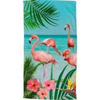 Good Morning Good Morning, Strandtuch, Flamingo 100x180 cm)