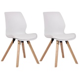 Clp 2er Set Stuhl Luna Kunststoff weiß