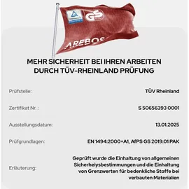 Arebos Rangierwagenheber Stahl 75-505 mm rot