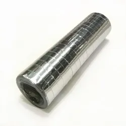 5 Glitzer Luftschlangen silber metallic