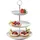 Home4You Etagere H 37 cm - 3 Etagen - Weiß - Porzellan