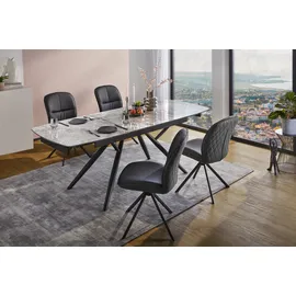 Jockenhöfer Esszimmerstuhl Fiete Leder schwarz 2er Set