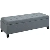 OKWISH Polsterbank Sitzbank mit Stauraum mit Deckel (Sitzbank mit Stauraum in Leinenoptik – weiche Polsterung, geräumiger Deckel & stabile Holzfüße., 125L x 49B x 41,5H cm), mit Stauraum Bettbank mit Deckel