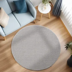 Teppich AYYILDIZ TEPPICHE "LOOM 4300", silber, H:7mm Ø:200cm, Polypropylen, Teppiche, pflegeleicht, robust, strapazierfähig