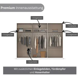 Rauch »Drehtürenschrank Schrank Garderobe Wäscheschrank Schlafzimmer AVOLA« in 3 verschiedenen Ausstattungen BASIC/CLASSIC/PREMIUM, mit hochwertigen Stangengriffen in Schwarz aus Metall MADE IN GERMANY