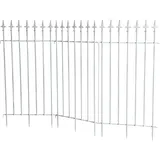Estexo Gartenzaun Rankzaun Rankgitter Eisen Spalier Metall Zaun Kletterhilfe Rankhilfe Antik-Weiß