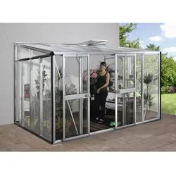 VITAVIA Gewächshaus »Helena«, 8,6 m2, Aluminium/Glas, winterfest - silberfarben