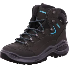 Lowa Renegade GTX Mid Damen Wide Asphalt/Türkis 38