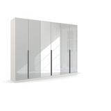 RAUCH Modern by Quadra Spin Grau, 6-trg. mit Spiegel, inkl. 3 Kleiderstangen, 3 Einlegeböden, BxHxT 271x210x54 cm