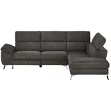 U N O Sports Primo Ecksofa Danae grau 282x78x223 (cm):