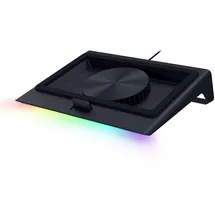 Razer Laptop Cooling Pad - Smart Cooling Laptop-Ständer für 14" bis 18" Zoll Laptops - luftdichte Druckkammer (benutzerdefinierte Lüfterkurven, 3-Port USB-A Hub, Multifunktionstasten) Schwarz