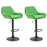 CLP 2er Set Barhocker Braga Kunstleder I Höhenverstellbarer Barstuhl Mit Metallgestell I Thekenhocker Mit Integrierter Fußstütze