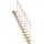 DOLLE Mittelholmtreppe Basel 64 cm Edelstahl/Holz/Metall
