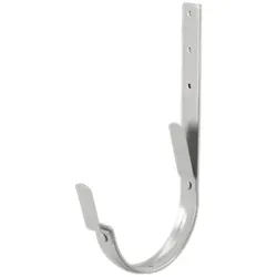 Universal Rinnenhalter | Feder / Feder | Stahl | Ø 190 mm | 9006 - Weißaluminium | Länge = 210 mm