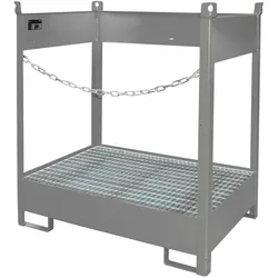 Fass Stapelpalette FSP 2 lackiert RAL7005 Mausgrau Umwelt Lagertechnik