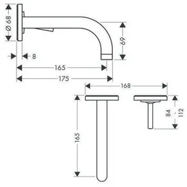 Hansgrohe Axor Uno Einhandmischer Polished Red Gold