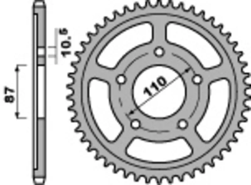 PBR Standard C45 Stahl Ritzel 828 - 525
