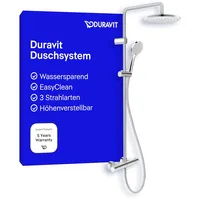 Duravit Shower Systems Duschsystem, 1000 MinusFlow mit Brausethermostat, TH4280008010, TH4280
