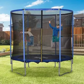 Homcom Trampolin 244 cm inkl. Sicherheitsnetz blau/schwarz