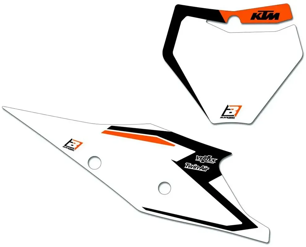 Blackbird Racing Ktm 16-18 Aufkleber Für Nummernschilder - White / Orange - One Size