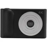 Kompakte Digitalkamera mit 16-fachem Digitalzoom, Bis zu 4K, 48 MP Vlogging-Kamera, Tragbare Digitalkamera, 2,4-Zoll-TFT-LCD-Bildschirm, Kamera für Kinder, Kinder, Anfänger (Black)