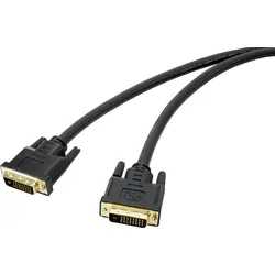 Renkforce DVI Anschlusskabel DVI-D 24+1pol. Stecker, DVI-D 24+1pol. Stecker 7.50 m Schwarz RF-468066