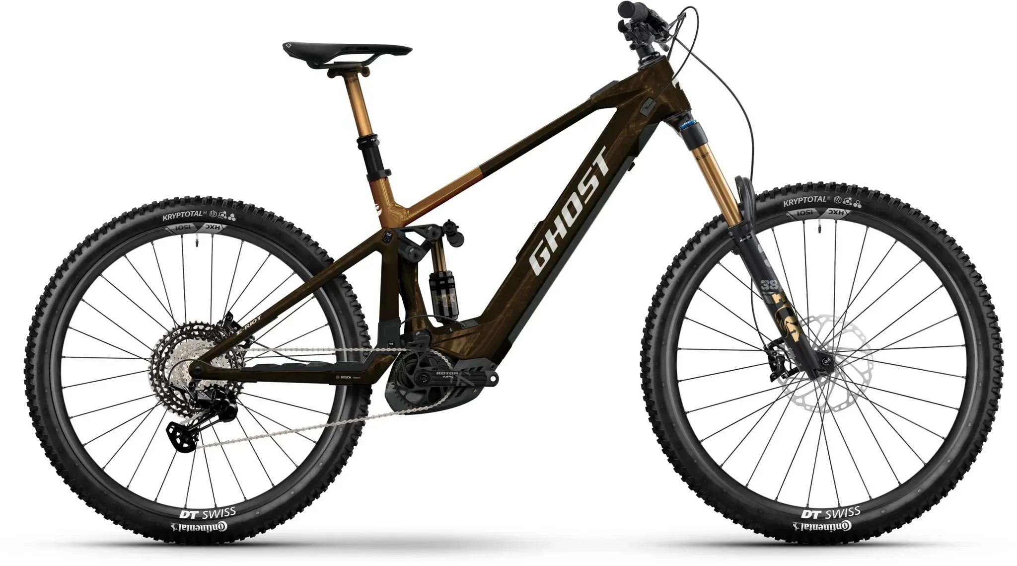 Ghost E-Riot CF LTD Performance CX 800Wh - L - visible carbon/dirt brown - glossy