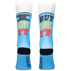 MALDITA BUENA SUERTE Socken Love & Hate | hellblau