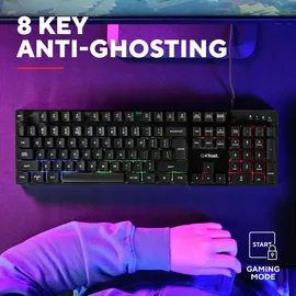 Trust GXT 835 Azor Illuminated Gaming Keyboard DE schwarz