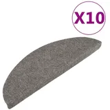 vidaXL Stufenmatten Selbstklebend 10 Stk. Grau 65x22,5x3,5 cm