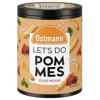 Ostmann Gewürze - Let's Do Pommes Gewürz | Gewürzsalz für Ofenkartoffeln oder Süßkartoffelpommes | Würzige Mischung aus Paprika, Zwiebeln und Muskatnuss | 100 g in recyclebarer Metalldose