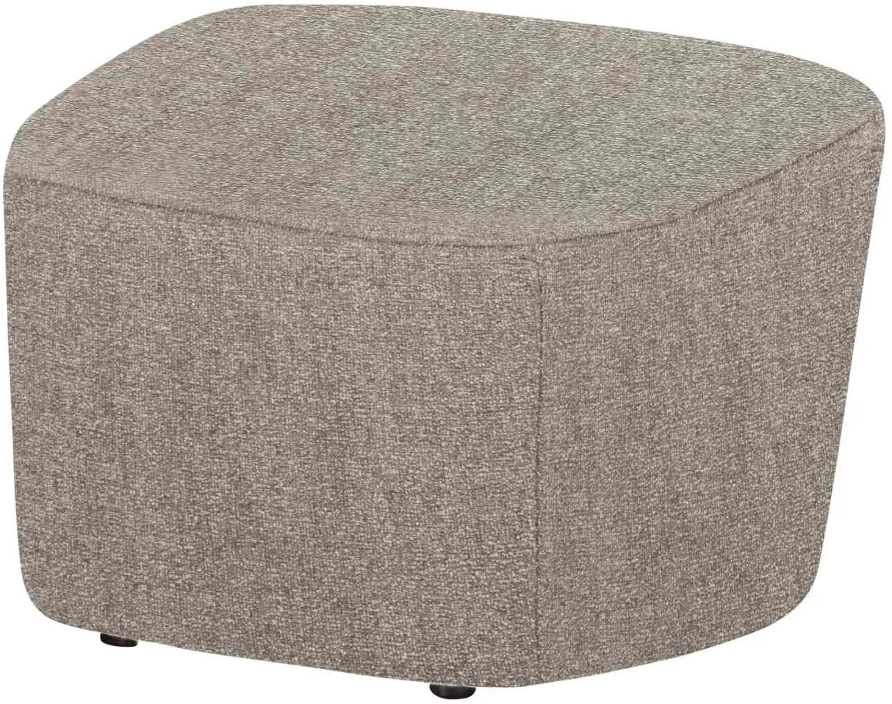 Hocker Lofty aus Stoff, robustes Melange-Design, moderner Stil, Farbe Natur, gepolstert