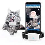 Zeerkeer GPS Tracker für Hunde,Katze Mini GPS Haustiere Ortung Ohne ABO Echtzeit Tracking Anti Verlust Alarm Haustier Tracker Historische Route GPS Halsbänder Wasserdicht mit kostenloser APP, 50g