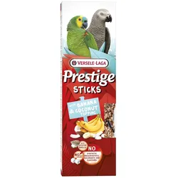 VERSELE-LAGA Prestige Sticks 2 Fläschchen mit Bananen- und Kokosstreuseln für große Papageien 140g