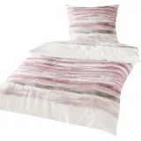 Traumschlaf Traumschlaf, Bettwäsche Wellen rosa (Bettwäsche Set, 80 x 80 cm, + 2 Kissenbezüge x 220 cm)