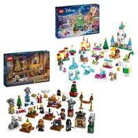 LEGO Disney Princess Adventskalender 2024 Harry Potter Adventskalender 2024, Weihnachts-Countdown-Bauspielzeugset, Hogwarts-Fantasiespielzeug für Kinder, 43253 + 76438