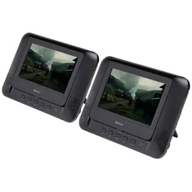 Denver MTW-793 Tragbarer DVD-Player 17.78 cm 7 Zoll EEK: D (A - G) Akkubetrieb, inkl. 12 V Kfz-Anschlusskabel, inkl. zweiter Bildschirm Schwarz